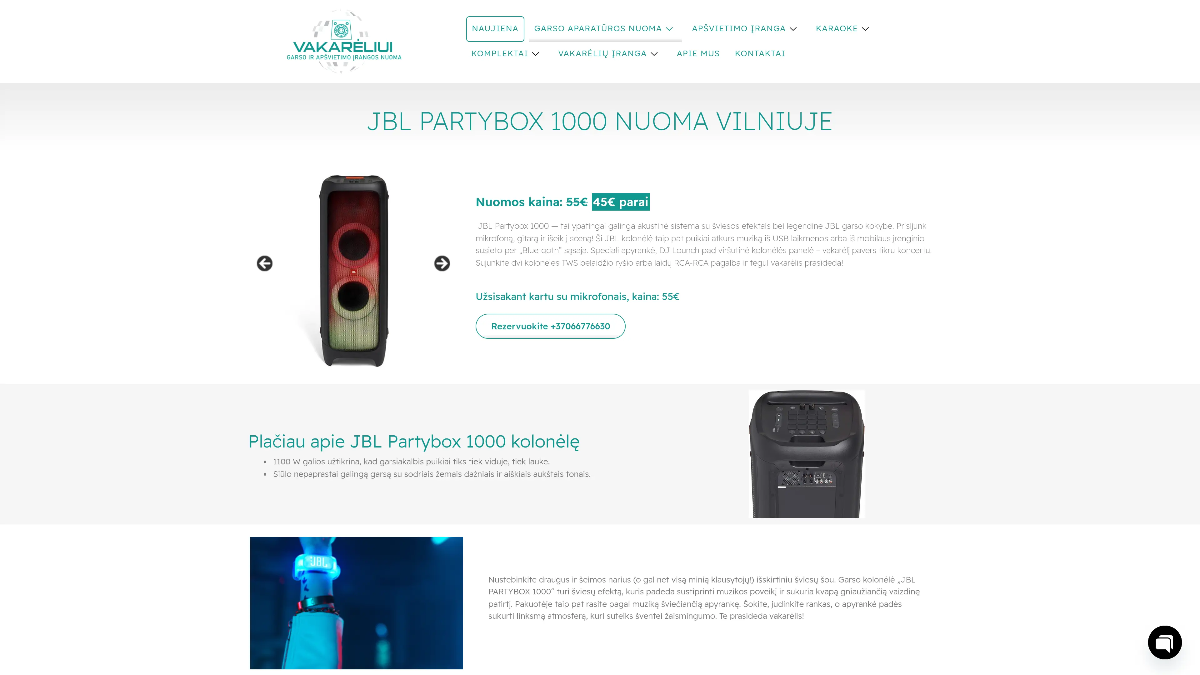 Vakarėliui desktop view